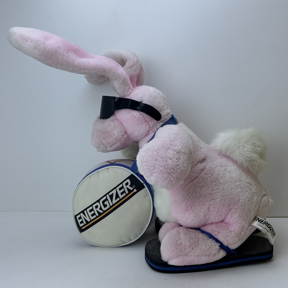 Energizer Bunny Plush Stuffed Animal Vintage Advertising Drum Rabbit No Sticks